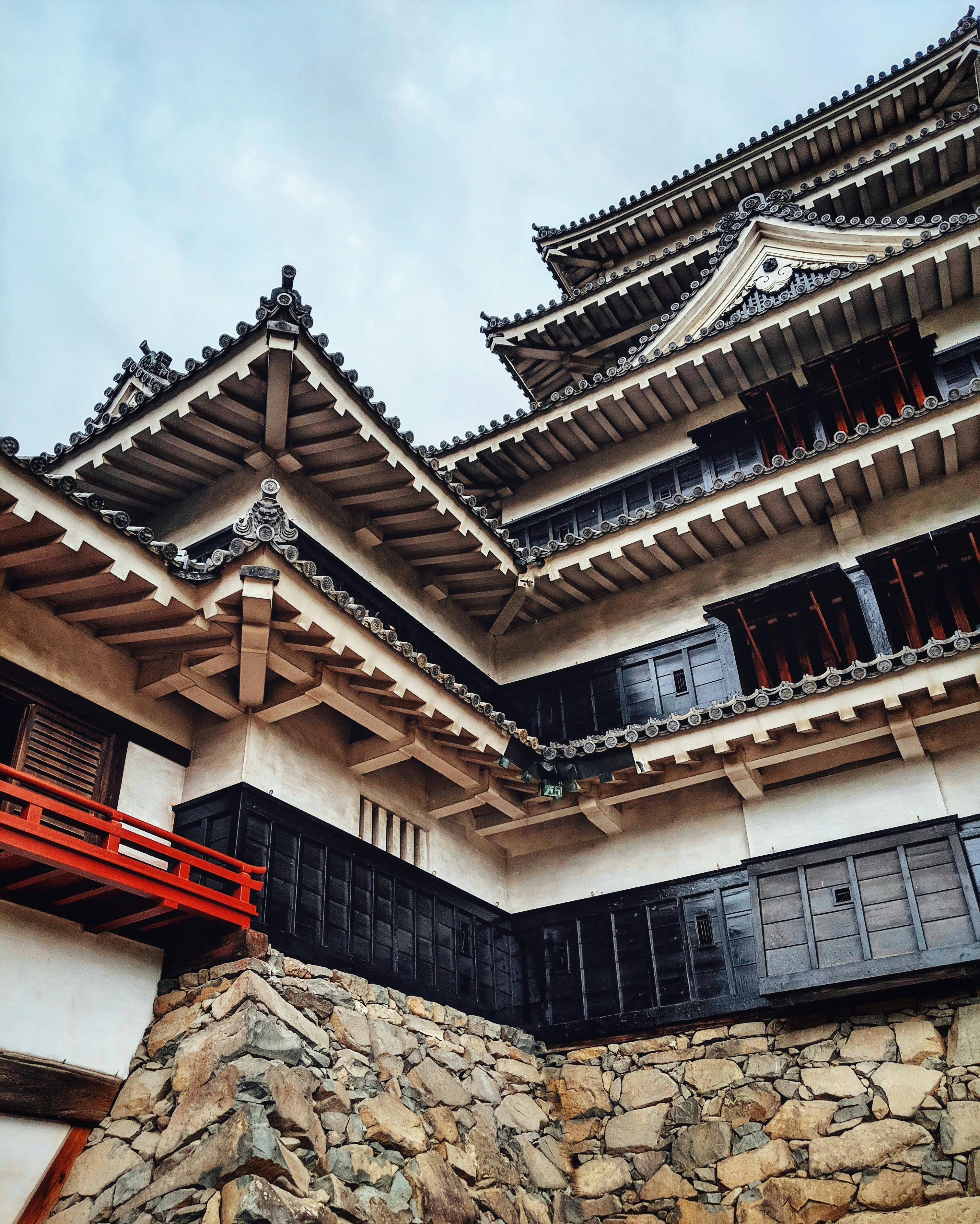 Architectural details of Matsumoto castle, Japan