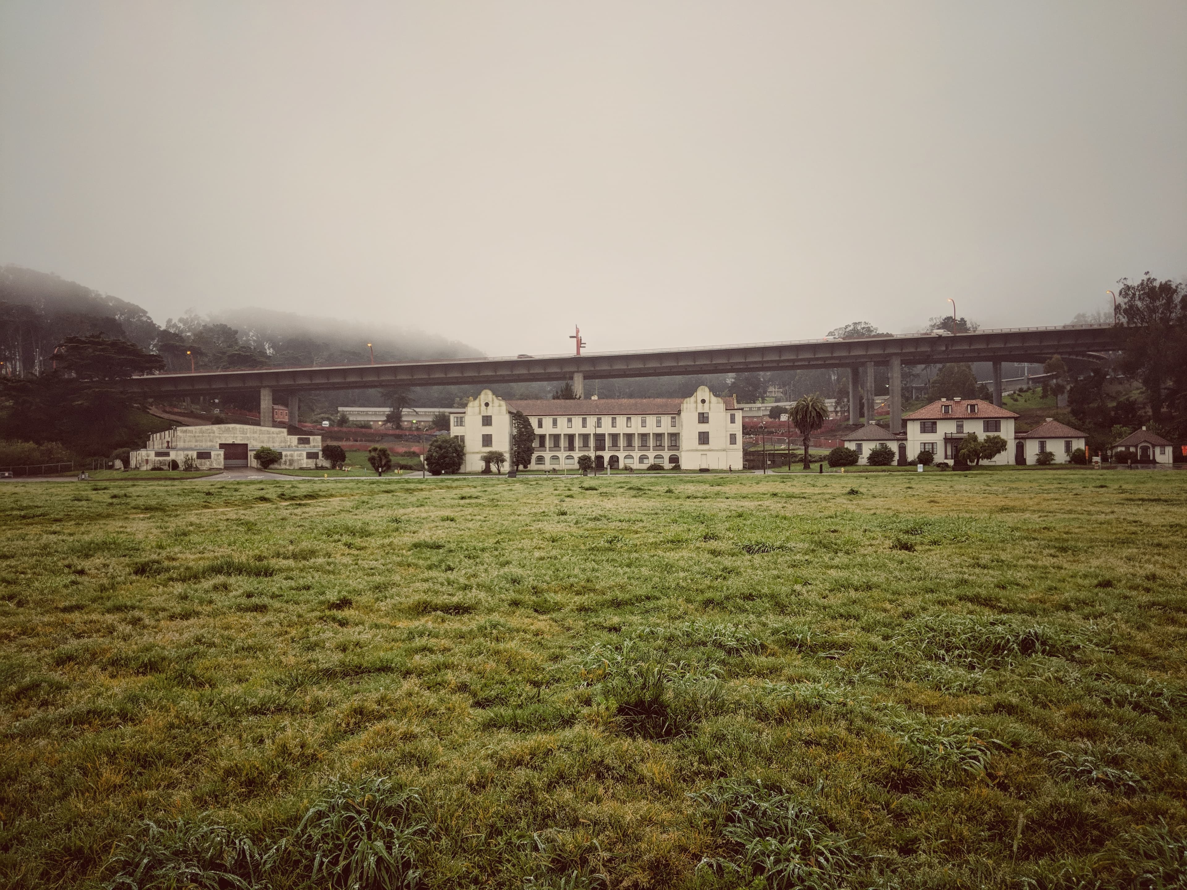 A world-war-two-era building in the Presidio, San Francisco, California